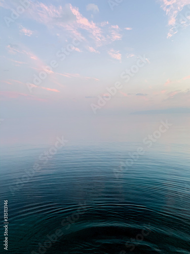 Bright blue sea and sky background