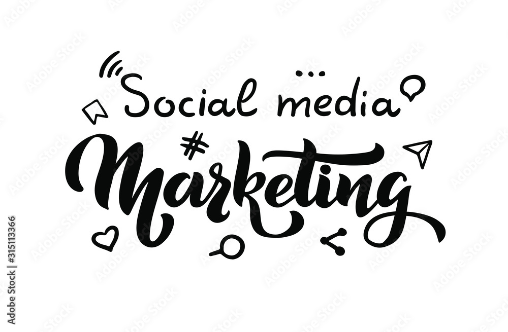 Social Media MARKETING - vector hand draw lettering for projects, website, logo, business and social media marketing, SEO, advertising and internet marketing. Vector illustration isolated on white. Social Media MARKETING - vector hand draw lettering for projects, website, logo, business and social media marketing, SEO, advertising and internet marketing. Vector illustration isolated on white.