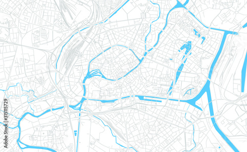 Strasbourg, France bright vector map