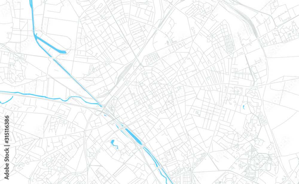 Reims, France bright vector map