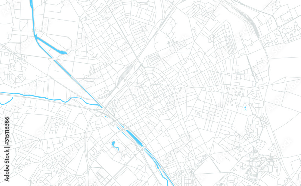 Reims, France bright vector map Reims, France bright vector map