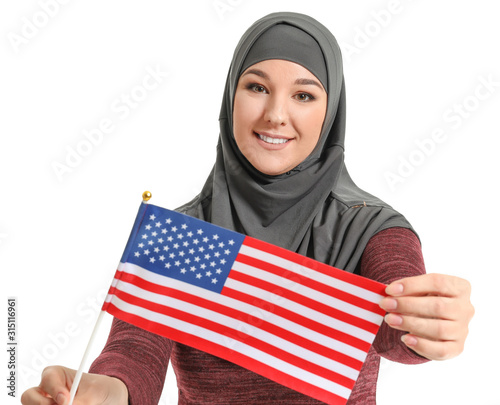 Beautiful Muslim woman with...