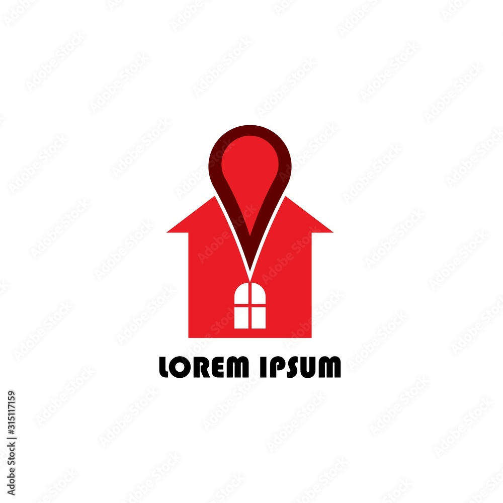 House Location Logo Template. Vector Illustration House Location Logo Template. Vector Illustration