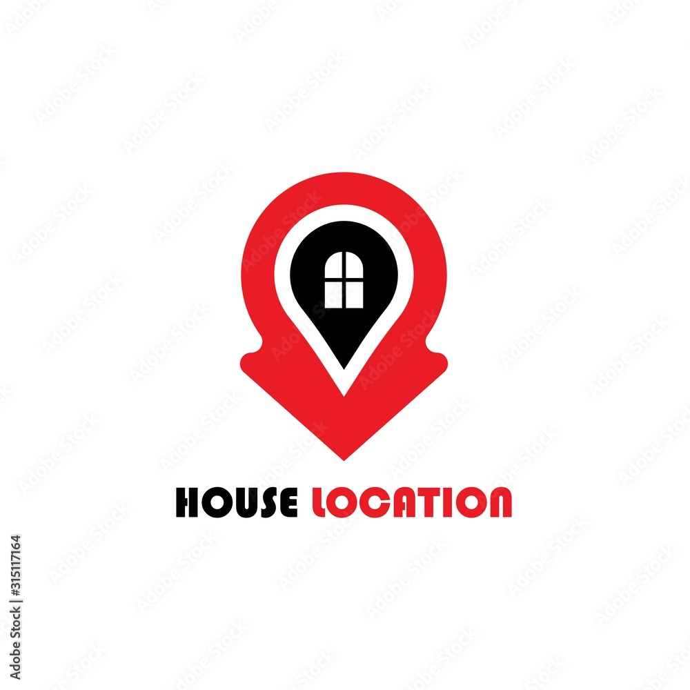 House Location Logo Template. Vector Illustration House Location Logo Template. Vector Illustration