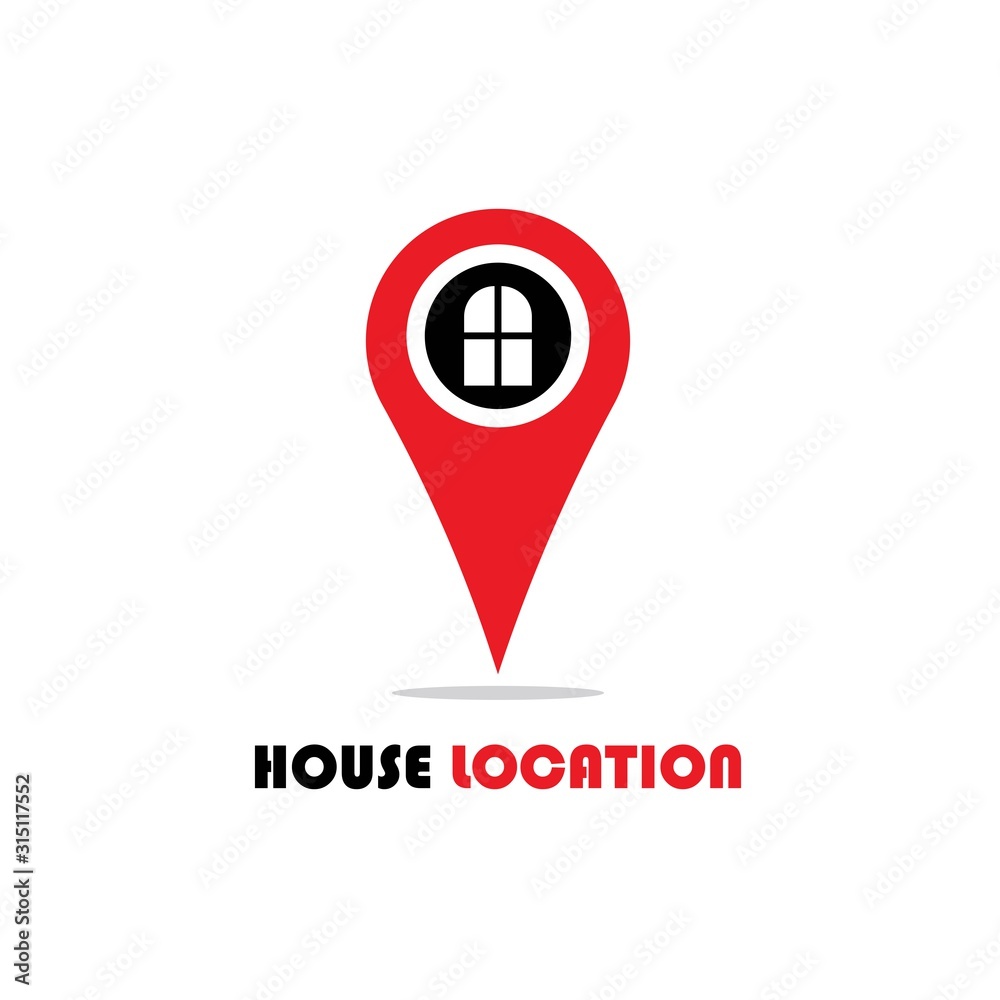 House Location Logo Template. Vector Illustration House Location Logo Template. Vector Illustration