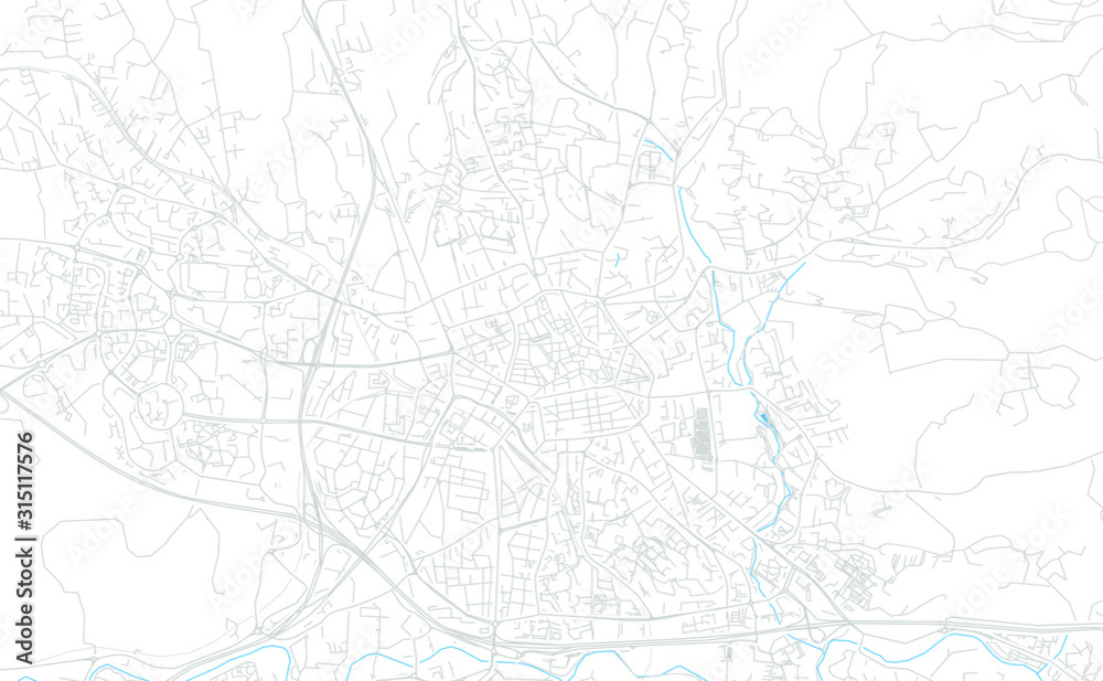 Naklejka premium Aix-en-Provence, France bright vector map