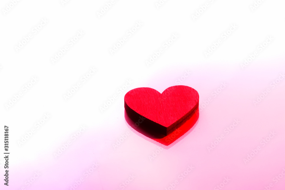 Valentine's Day Background. Red Heart Pink Background