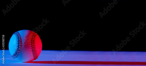 Photography Baseball ball isolated on black background