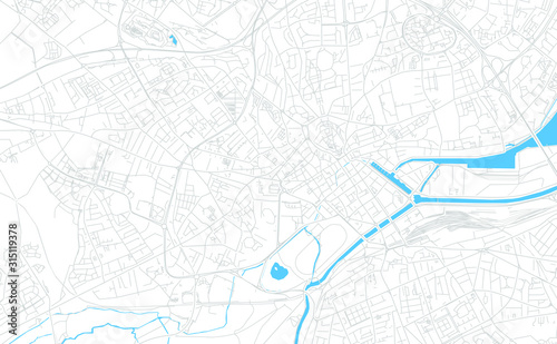 Caen, France bright vector map