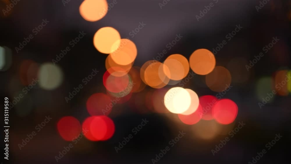 Beautiful bokeh defocused night city traffic lights Beautiful bokeh defocused night city traffic lights