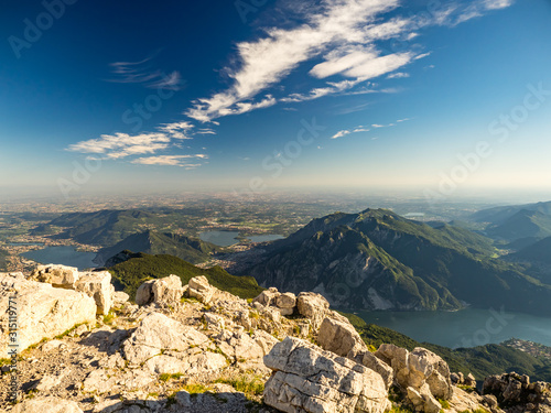 View on Padan Plain as seen from Grigna Meridionale summit