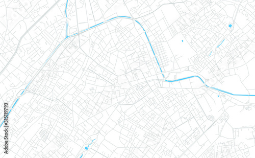 Roubaix, France bright vector map