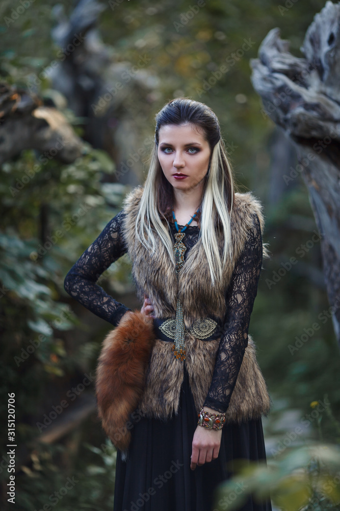 a girl in the image of a hunter