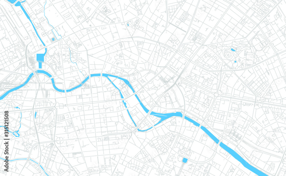 Berlin, Germany bright vector map