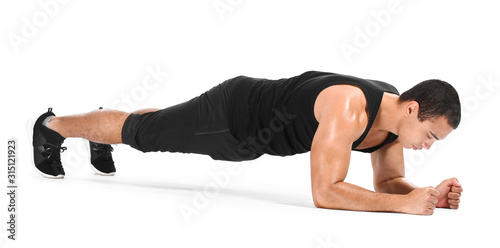 Sporty African-American man...