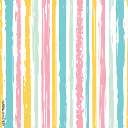 Abstract seamless pattern in pastel colors. Watercolor lines. Hand drawn striped. Paint brush and strokes. Fashion texture. Modern stylish design for interior, packaging, wallpaper, background, prints