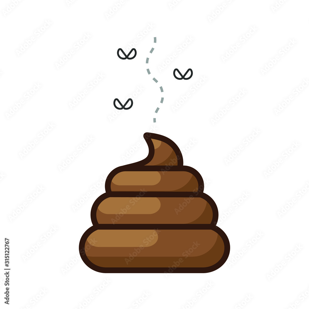Bunch of brown shit icon. vector image. Stinky Dog Poop logo symbol sign.  Cartoon style poo. Vector illustration image. Isolated on white background.  Stock Vector | Adobe Stock