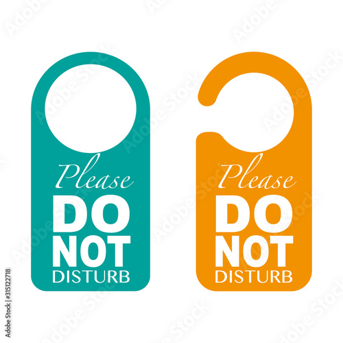 Hotel Door Hanger Tags, Messages - Please Do Not Disturb Sign