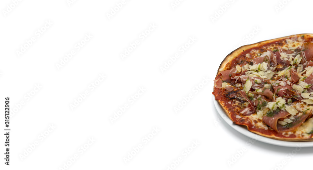 bandeau avec pizza à droite packshot