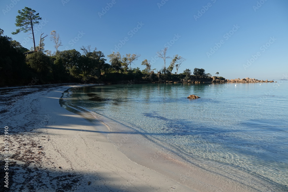 La plage de Mare e Sole, plage d'Argent en Corse du Sud Stock Photo