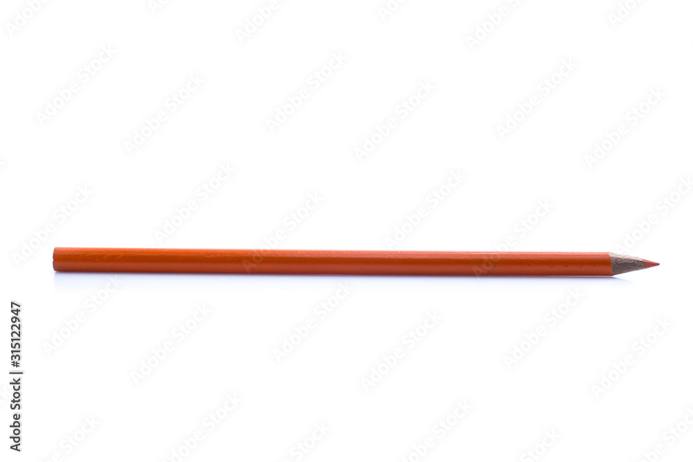 Color pencils isolated on white background.