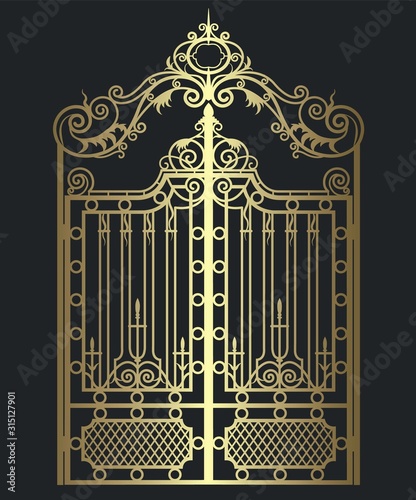 forged iron gate