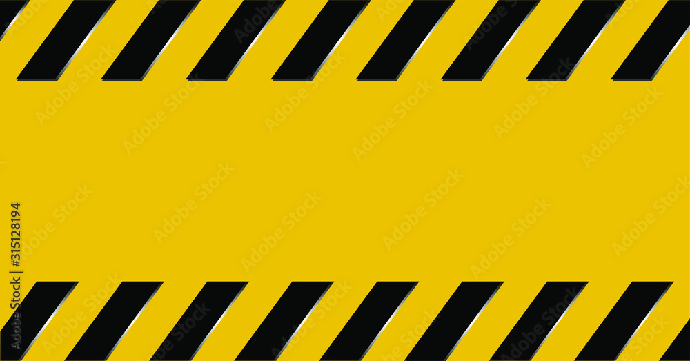 warning sign with black stripes on yellow background. Stock Vector ...