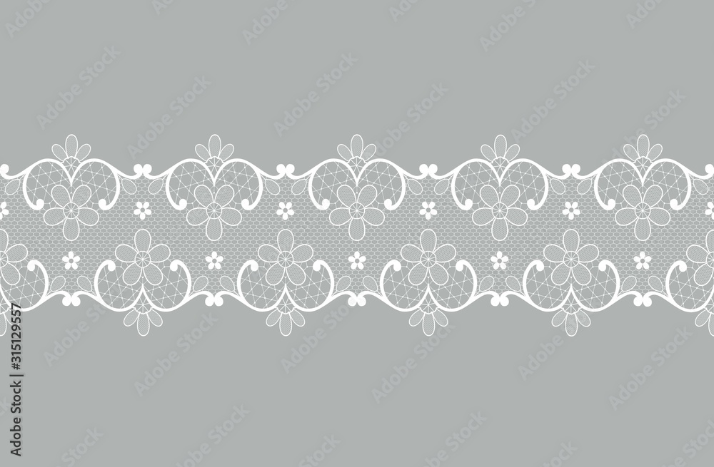 white lace border