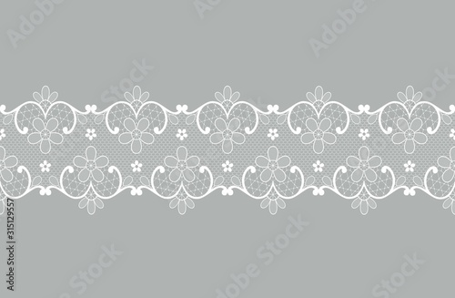 white lace border