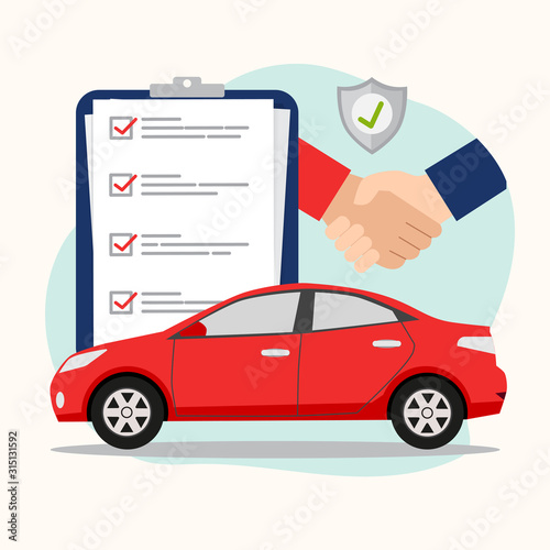 Car insurance concept, vector illustration