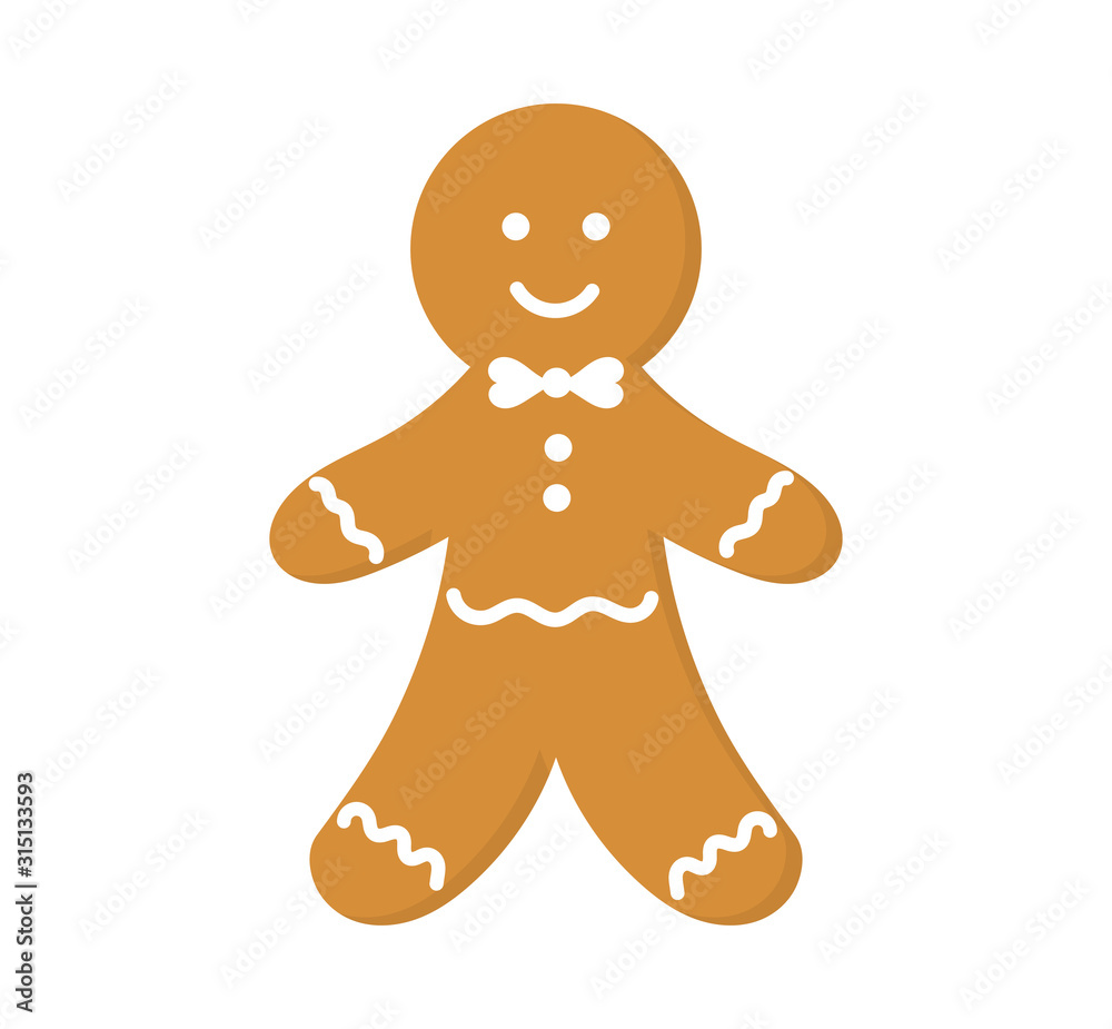 Christmas cute gingerbread cookie. Christmas cute gingerbread cookie.