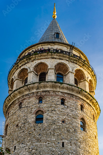 Medieval stone Galata tower...