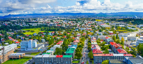 Colorful Houses Streets Reykjavik Iceland