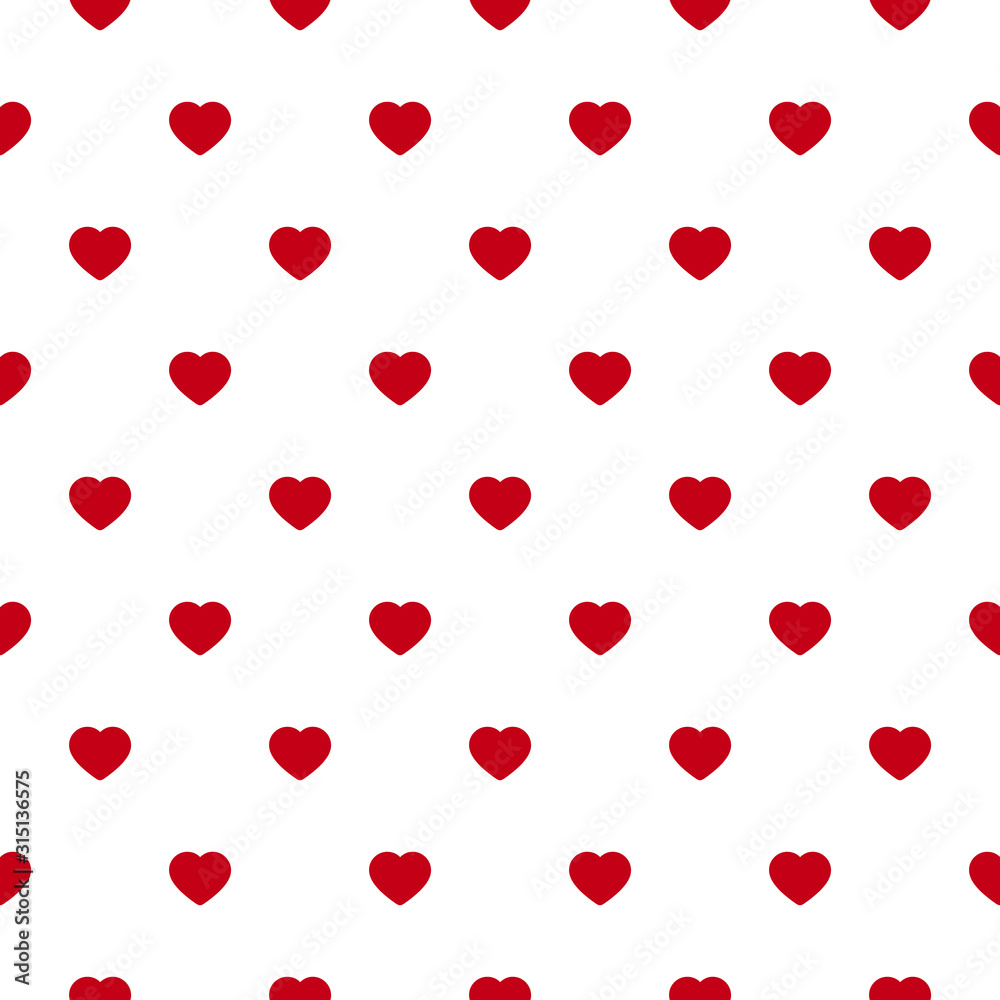 Heart doodles seamless pattern. Valentine's Day patterns.