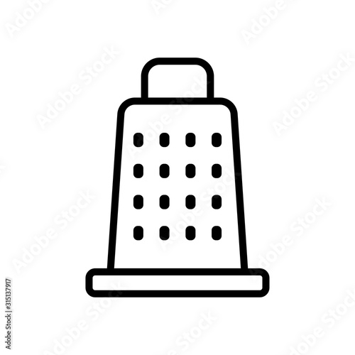 grater - kitchen utensils icon vector design template