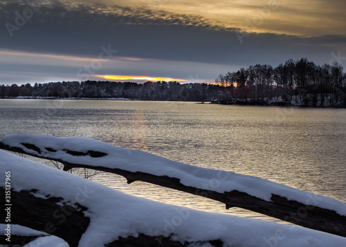 sunset on the lake