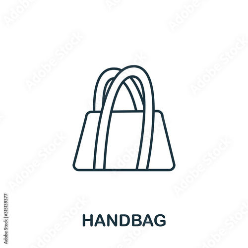 Handbag icon from makeup and beauty collection. Simple line element Handbag symbol for templates, web design and infographics