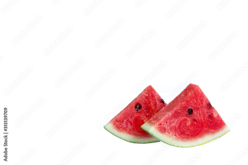 Copy space .watermelon isolated on white Copy space .watermelon isolated on white