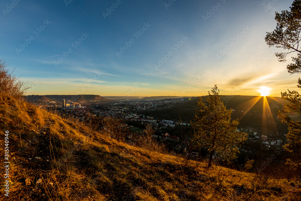 Beautiful sunset view at Jena in Thuringia Beautiful sunset view at Jena in Thuringia