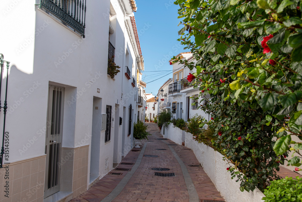 Benalmadena Pueblo, spain - old city at the mediterranian sea Benalmadena Pueblo, spain - old city at the mediterranian sea