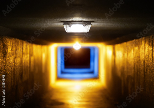 old dark corridor or portal