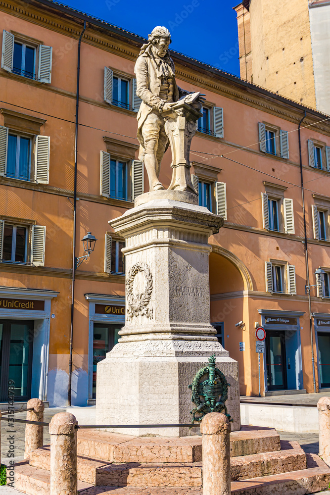 Statue of Italian physici Luigi Galvani  in Bologna, Italy