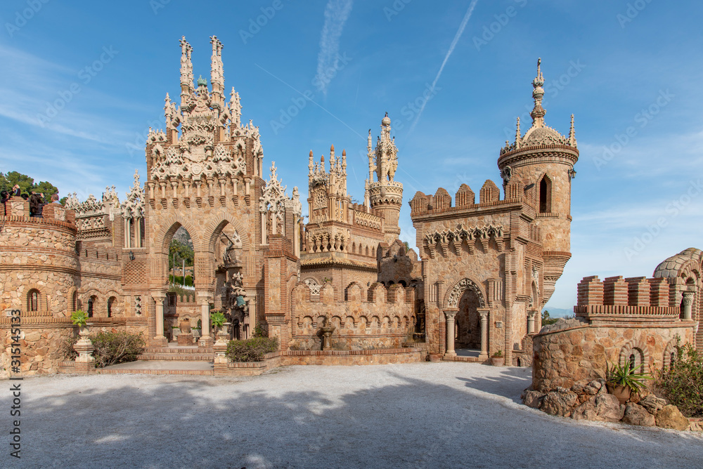 Obraz premium Beautiful castle in Benalmadena Spain