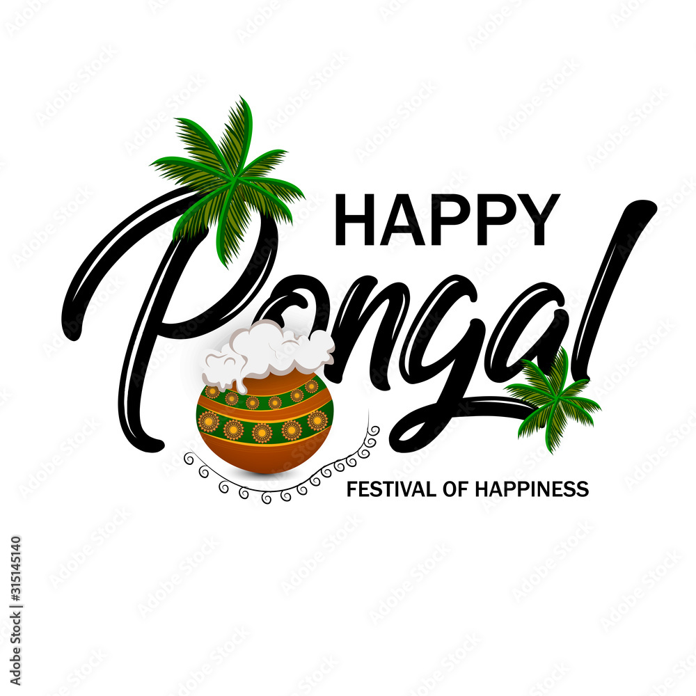 Happy Pongal. Easy to edit vector illustration of Happy Pongal ...