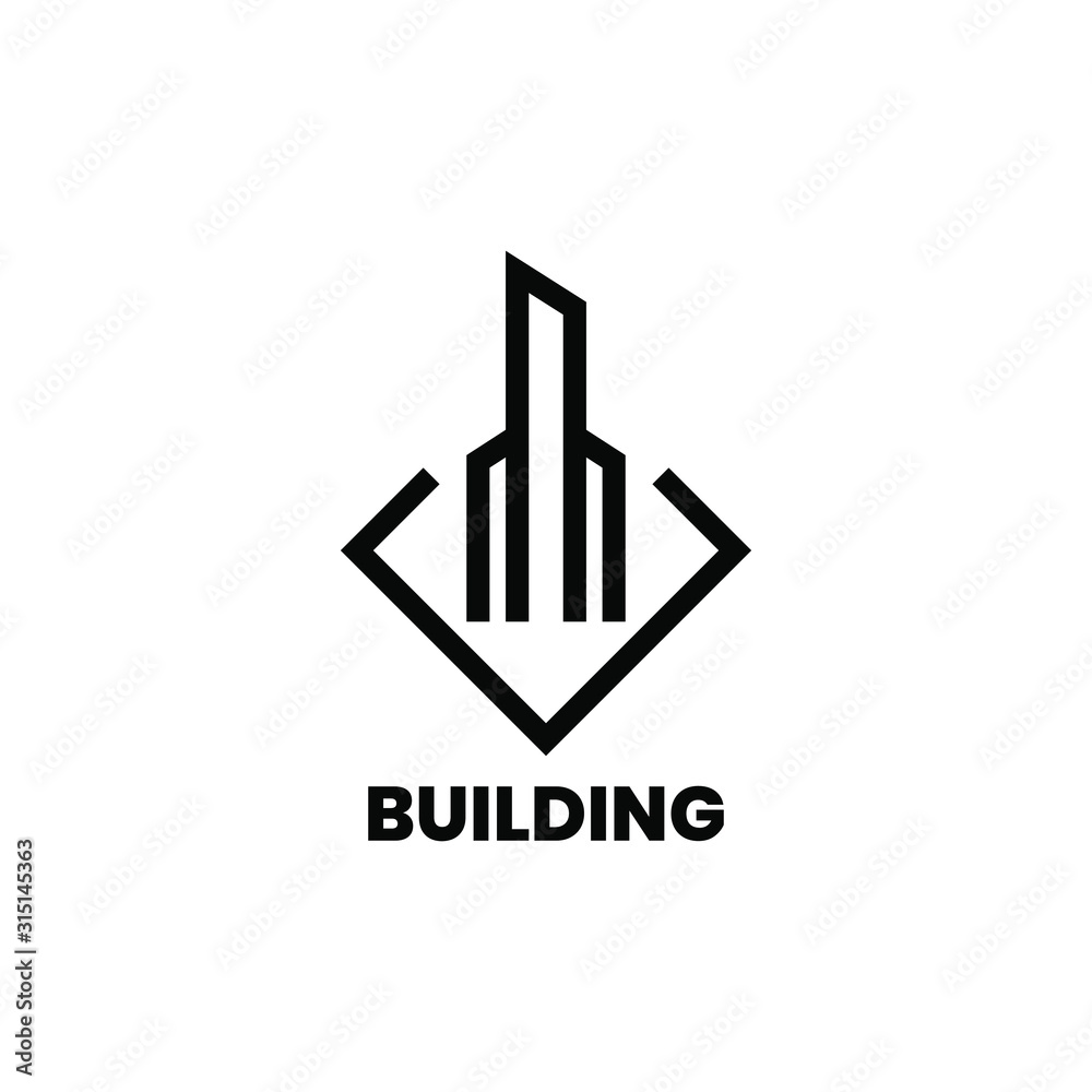 building logo like icon for business corporate, design template - vector illustration building logo like icon for business corporate, design template - vector illustration