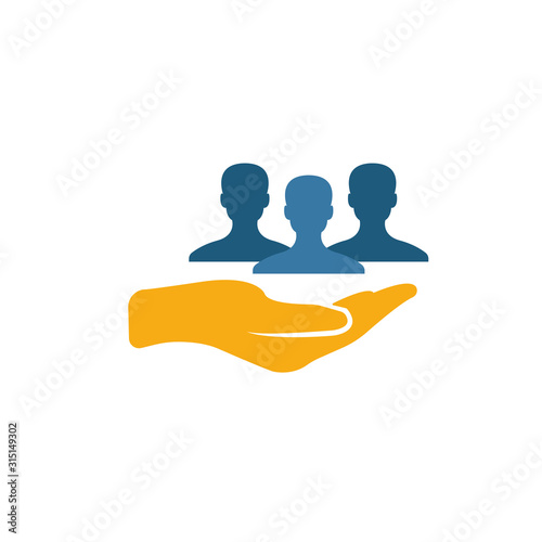 Social Participation icon. Simple flat element from crowdfunding collection. Creative social participation icon for templates, software and apps