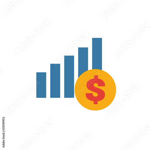 Revenue icon. Simple flat element from crowdfunding collection. Creative revenue icon for templates, software and apps