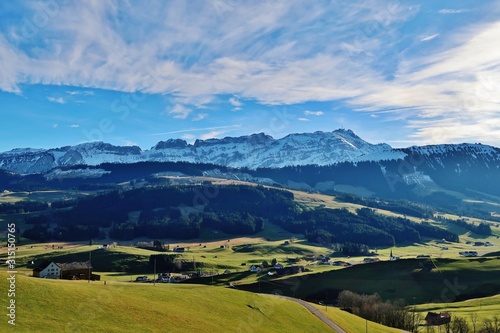 Zirruswolken über dem Alpstein, Ostschweiz