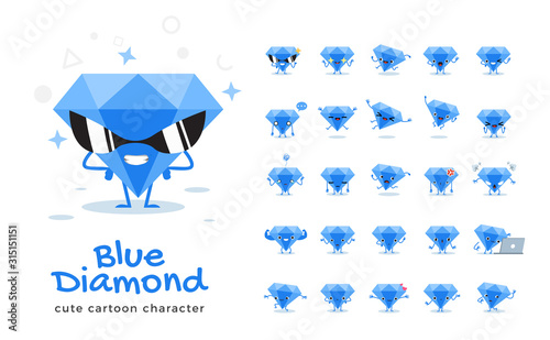 Vector set of cartoon images of