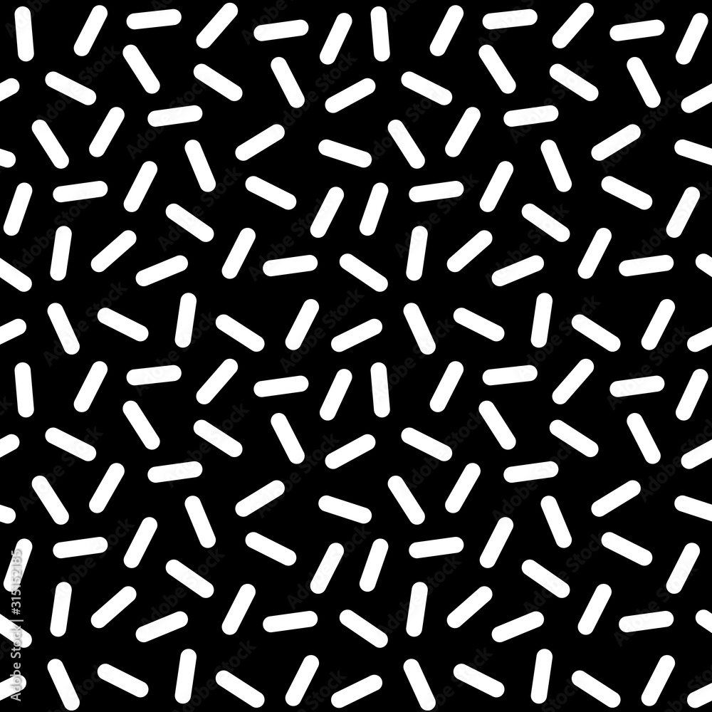 Seamless black and white geometric pattern. Fashion 80-90s. Hipster Memphis style. Seamless black and white geometric pattern. Fashion 80-90s. Hipster Memphis style.